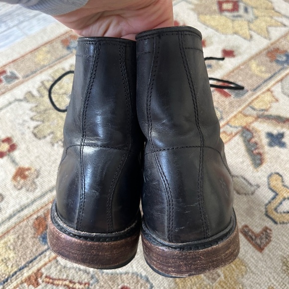 Mens Frye Black Lace Up Combat Boots sz 10 main image 5
